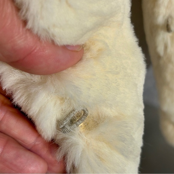 70. Vintage Pappas Furs Fur vest Rex Rabbit with silver fox trim - Picture 5 of 9